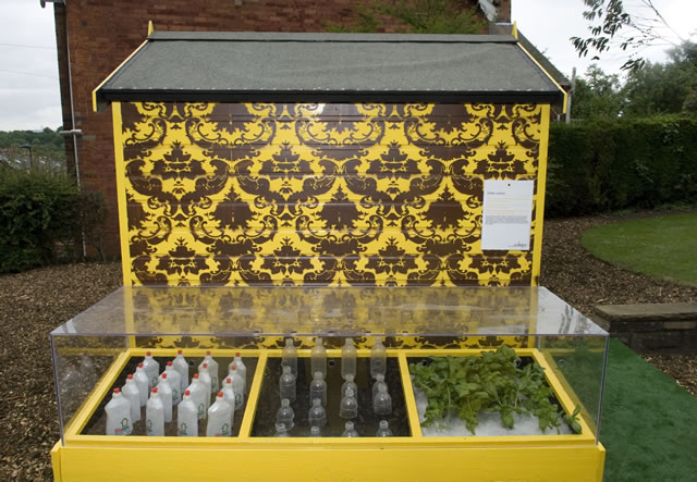 Shed - final installation with bottles